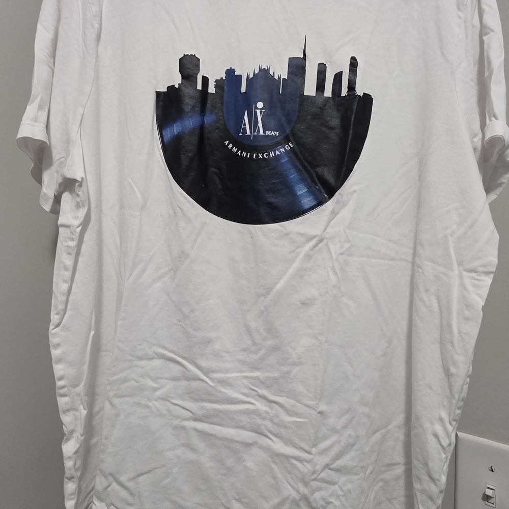 Armani Exchange White Graphic T-Shirt